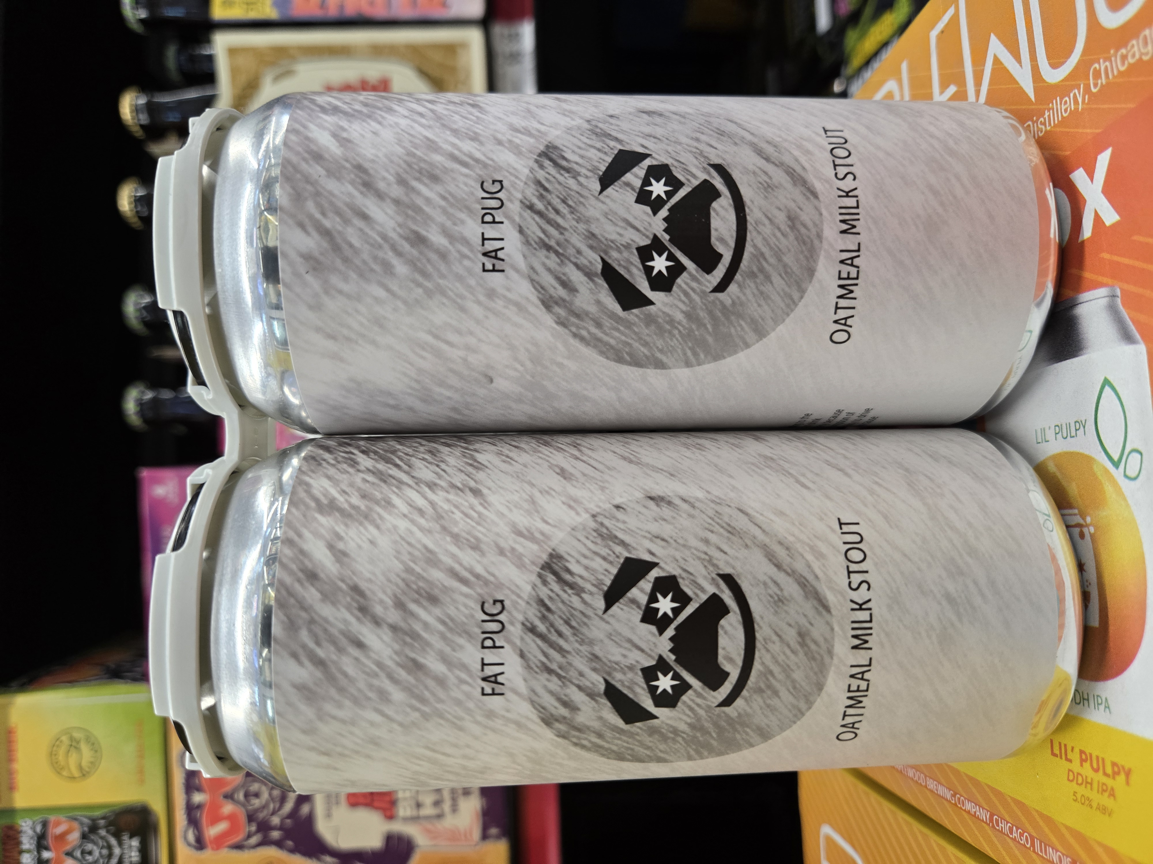 Maplewood Fat Pug oat milk stout at Five Star Liquor in Crown Point